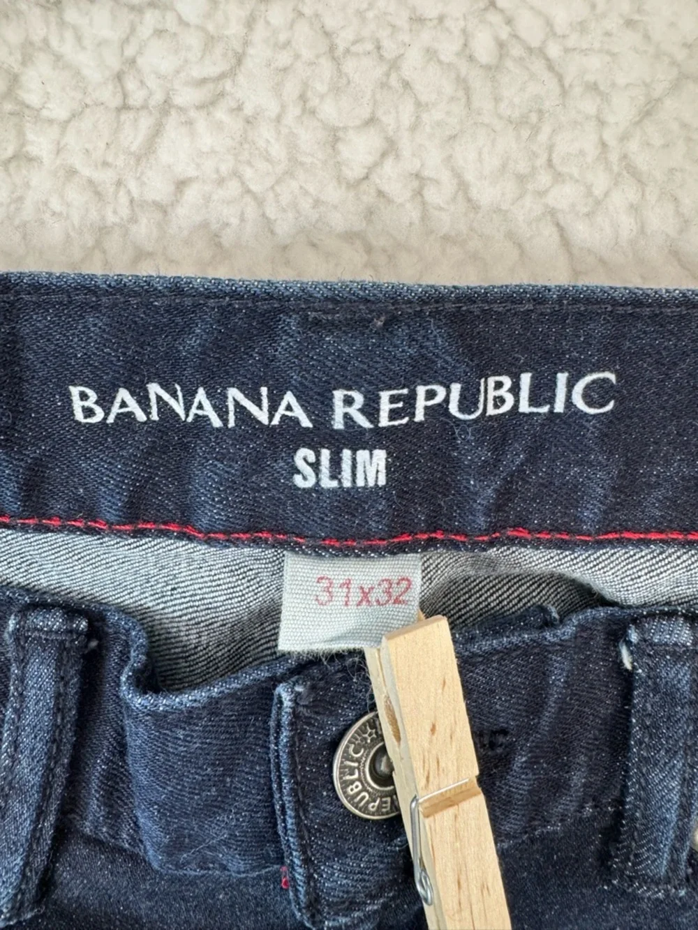 Banana Republic Slim Jeans‎ 31x32 Dark Wash Stretch Denim Men